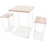 sweeek Juego de mesa alta con 2 taburetes de bar