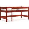 WNM Group Cama alta en pino macizo y MDF 180x80 palisandro