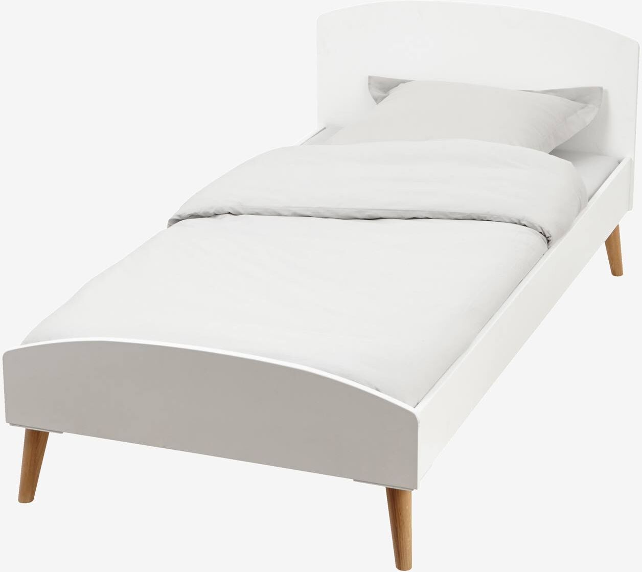 VERTBAUDET Cama infantil LÍNEA CONFETTI blanco/madera