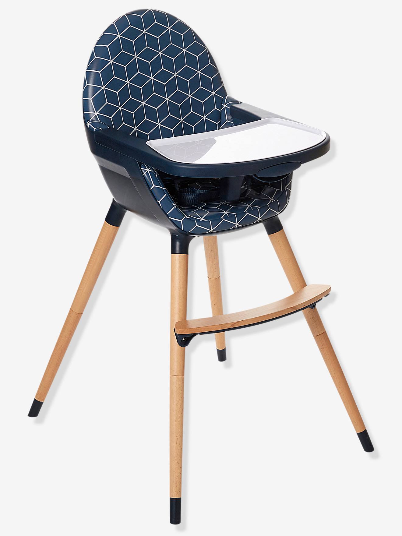 VERTBAUDET Trona evolutiva con 2 alturas TopSeat azul oscuro estampado