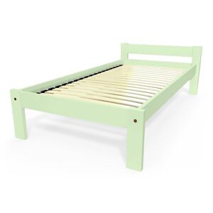 ABC MEUBLES Lit 90x190 enfant en bois hetre Simply 90x190 Vert Pastel