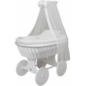 Landau/berceau pour bébé complet, beaucoup modèles disponibles:blanc, Cadre/roues peintes en blanc - Waldin - Publicité