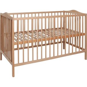 Lit bébé à barreaux en bois naturel 60x120 - Bois clair