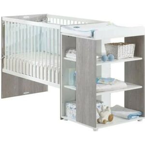 BABY PRICE Lit bébé Combiné Evolutif babyprice sitta - Couchage 60 x 120 cm - Transformable en lit 90 x 190 cm - Publicité