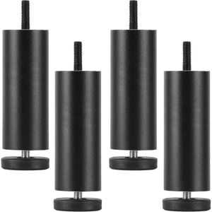 Petites Ecrevisses - Lot de 4 Pieds Réglables pour Armoires Pieds de Tables Réglables Pieds de Meubles Remplacements pour Sofa Lit Chaise Noir - 15cm - Publicité