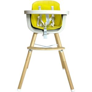 BB-BOOM NOOMI Chaise haute bébé scandinave 2 en 1 Jaune - Publicité