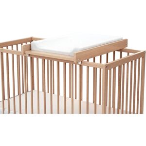 AT4 - Plan à langer amovible pour lit bébé essentiel en bois - Hêtre Verni - Publicité