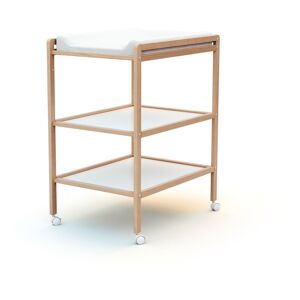 Table à langer 2 étagères essentiel en bois - Hêtre Verni - AT4 - Publicité
