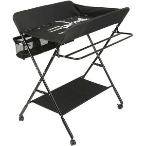 WYCTIN Hofuton Table à Langer Pliante avec Espace de Rangement, Organisateur de Chambre d'enfant, Commode de Soin pour Bébé, 7 Couleurs (Couleur: Noir) - Publicité