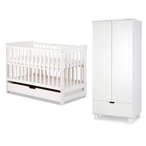 petitechambre.fr Pack mobilier chambre bébé blanche KIWO (lit 120 + armoire)   MDF