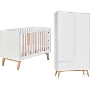 petitechambre.fr Lit bébé 120x60 ou 140x70 avec armoire pour chambre bébé Swing - pinio