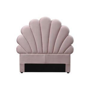 Vente-unique Tête de lit coquillage - 110 cm - Velours - Rose - MOANA