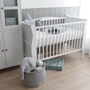 petitechambre.fr Lit bébé blanc Noble 120x60   Pin Massif et MDF