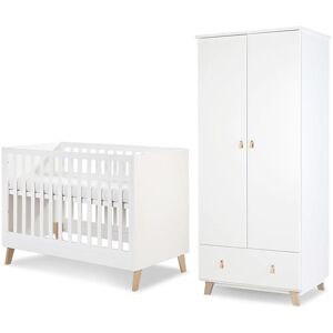 petitechambre.fr Pack chambre bébé NOAH lit 120x60 + armoire deux portes blanc   MDF