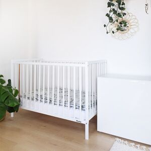 petitechambre.fr Lit bébé 120x60 Stardust Vintage   Blanc   Pin Massif