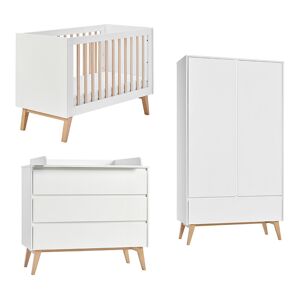 petitechambre.fr Chambre bébé complète lit bébé 120 ou 140 + commode à langer + armoire Swing - pinio - Publicité