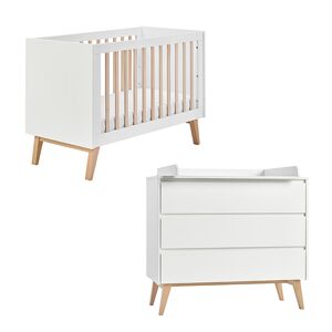 petitechambre.fr Lit bebe 120 ou 140 avec commode a langer pour chambre bebe Swing - pinio