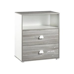 Sauthon BABYPRICE Commode a Langer Smile Chene Silex 2 Tiroirs - Publicité