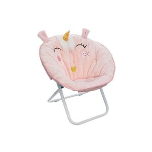 Atmosphera For Kids Atmosphera Kids - Fauteuil loveuse enfant pliante Licorne - L. 50 x H. 50 cm - Rose - Licorne - Publicité