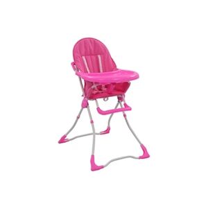 VIDAXL Chaise haute pour bébé Rose et blanc - Publicité