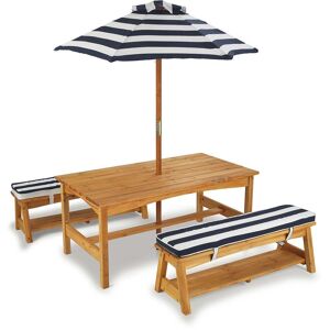 KidKraft Ensemble Table Et Bancs D'extérieur Avec Parasol Enfant - Publicité