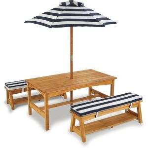 KidKraft Ensemble Table Et Bancs D'extérieur Avec Parasol Enfant - Publicité