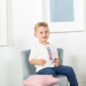 Fauteuil Enfant "Lil Sofa" - Avec Pieds En Bois Stables - Velours Bleu Clair - Publicité