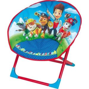 Fauteuil - Chaise - Bebe - Enfant Siege Lune Pliable Pour Enfant - Fun House - Pat Patrouille - Bleu Et Rouge - Dimensions L 52 X P 45 X H 48 Cm - Publicité