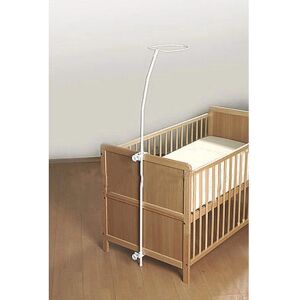 Alvi® Flèche de lit enfant Standard métal blanc, ronde