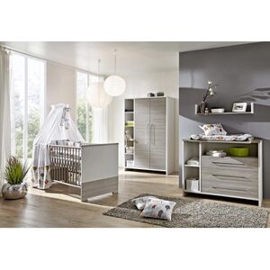 Schardt Lit enfant commode à langer armoire 2 portes Eco Silber bois 70x140 cm 70x140 cm