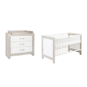 Schardt Ensemble lit enfant commode Nordic Halifax bois 70x140 cm 70x140 cm