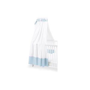 Ciel de lit enfant blanc/bleu clair 140x70 cm