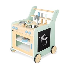 Pinolino Chariot de marche enfant cuisine Kalle vert pastel bois