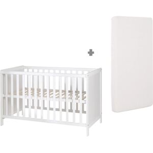 roba Lit cododo et matelas bois blanc 60x120 cm 60x120 cm