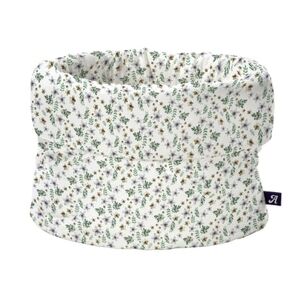 Alvi® Panier rangement rond Petit Fleurs vert/blanc