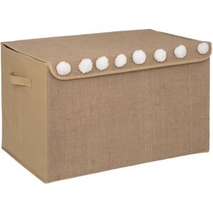 Coffre enfant pompons jute