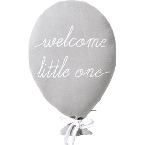 Nordic Coast Company Coussin decoratif montgolfiere welcome little one gris