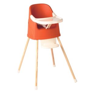 Thermobaby® Chaise haute enfant évolutive Youpla 2en1 bois terracotta