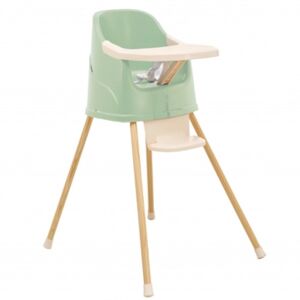 Thermobaby® Chaise haute enfant évolutive Youpla 2en1 bois vert céladon