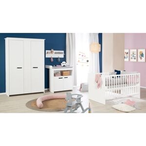 roba Ensemble lit enfant commode armoire 2 portes Ben bois 70x140 cm 70x140 cm