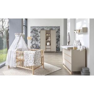 Schardt Chambre bébé trio lit Terry armoire 2 portes commode bois 70x140 cm 70x140 cm