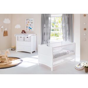 Pinolino Chambre bébé duo lit Florentina commode large bois 60x120 cm 60x120 cm