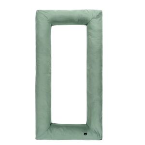 Alvi® Tour de lit bébé carré mousseline vert granit 70x140 cm 70x140 cm