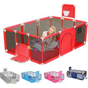 Banggood Parc d'activités pour bébé 3 en 1, sécurité intérieure, tente, terrain de basketball, mobilier pour enfants, grand bassi - Publicité