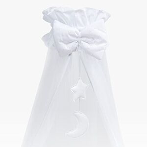 Baby Comfort Filet Moustiquaire baldaquin drapé pour berceau, couffin – Lune Blanc - Publicité