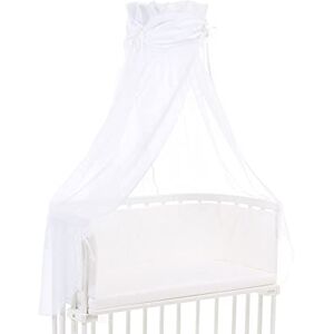 babybay Ciel de lit en Coton Bio avec nœud adapté aux modèles Original, Maxi, Boxspring, Comfort, Comfort Plus et Midi, Blanc - Publicité