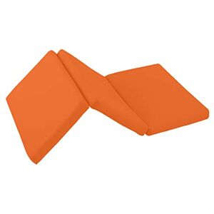 MICAMAMELLAMA Matelas en Mousse 60x120 grosseur 6cm, pour Berceau de Voyage Pliable en 3 Parties, Housse 3D Anti Étouffement, Inclus Le Sac de Transport. (Orange) - Publicité