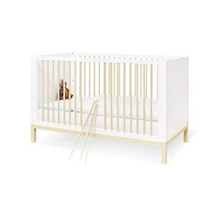 PINOLINO Skadi Ensemble de chambre d'enfant pour bébé avec lit bébé, commode à langer et lit bébé Blanc - Publicité