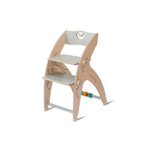 QuarttoLino Chaise haute 7 en 1 pour bébé En bois À partir de 6 mois Évolutive Réglable en hauteur Charge maximale : 110 kg - Publicité