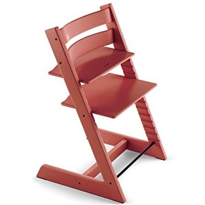 Stokke Chaise Tripp Trapp , Rouge Chaud Chaise évolutive et réglable, adaptable de la naissance à l’âge adulte Pratique, confortable et ergonomique Design classique - Publicité